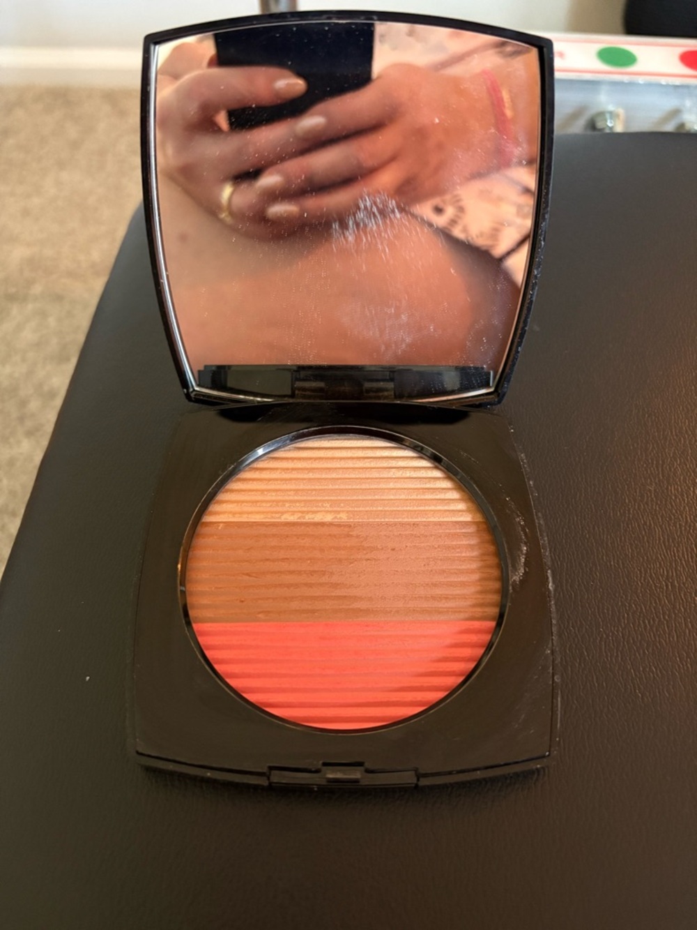 CHANEL Dual-Strip Blush & Bronzer Compact — Peach & Coral